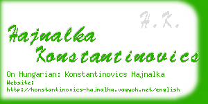 hajnalka konstantinovics business card